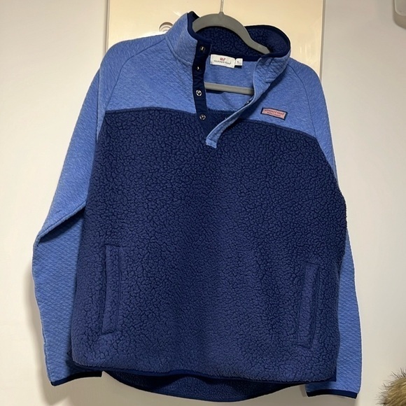 Vineyard Vines Sweaters - Mixed Media Fleece Pullover Jacket size XL